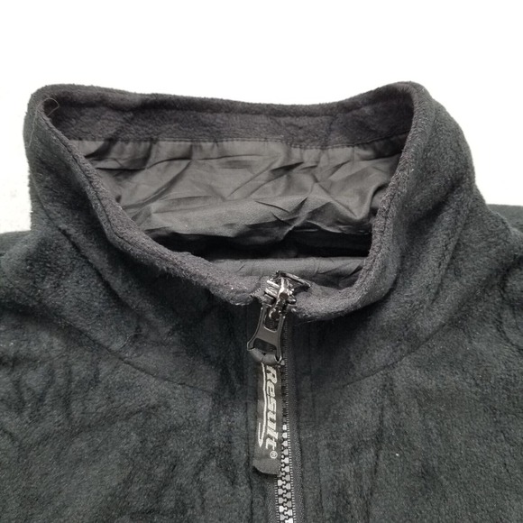 Result Jacket Mens Large Black Reversible Full Zip Pockets Outdoor Fleece - Picture 5 of 12